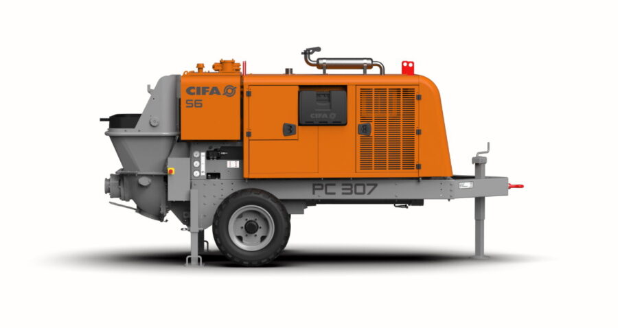 betonpompaanhanger cifa model PC 307 zijaanzicht